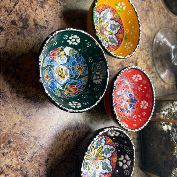 Colorful Hand-Painted Ceramic Bowls - Picture 2 of 2
